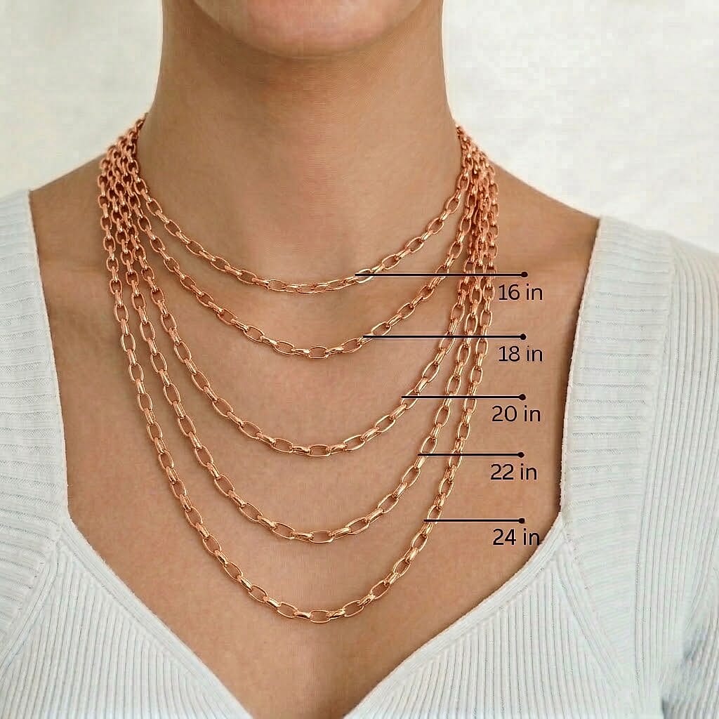 9K Rose Gold  Chain (Size - 18),  Gold Wt. 1.4 Gms