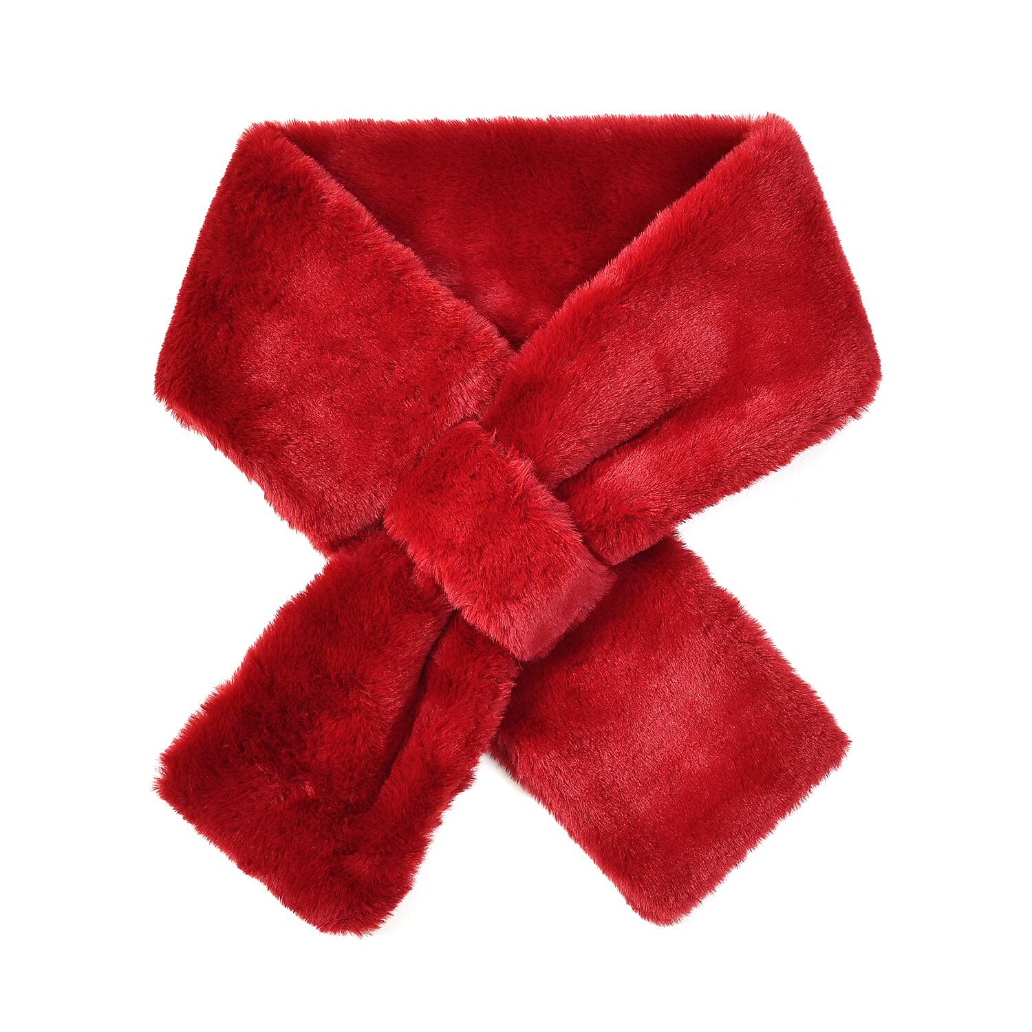 2 Piece Set - Knitted Hat and Scarf - Burgundy