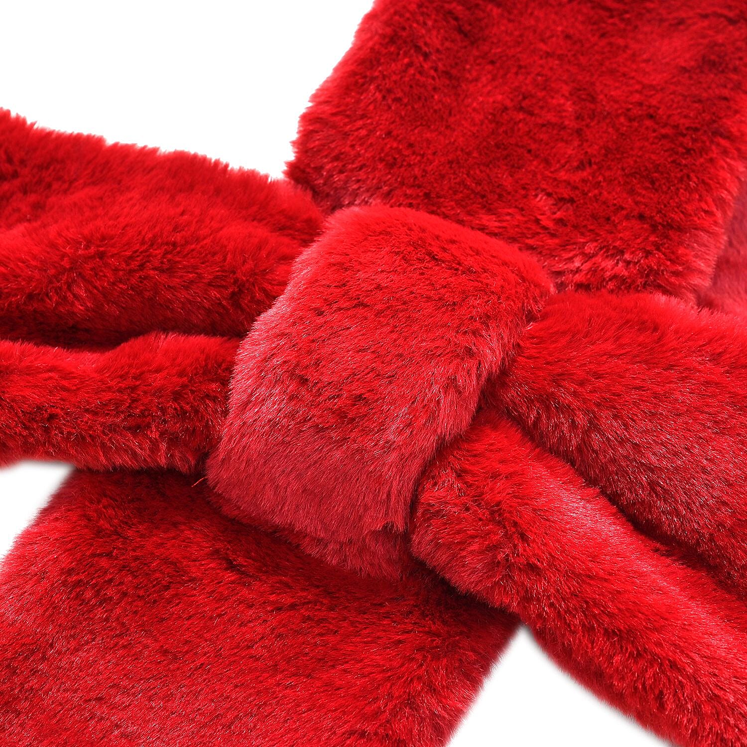 2 Piece Set - Knitted Hat and Scarf - Burgundy