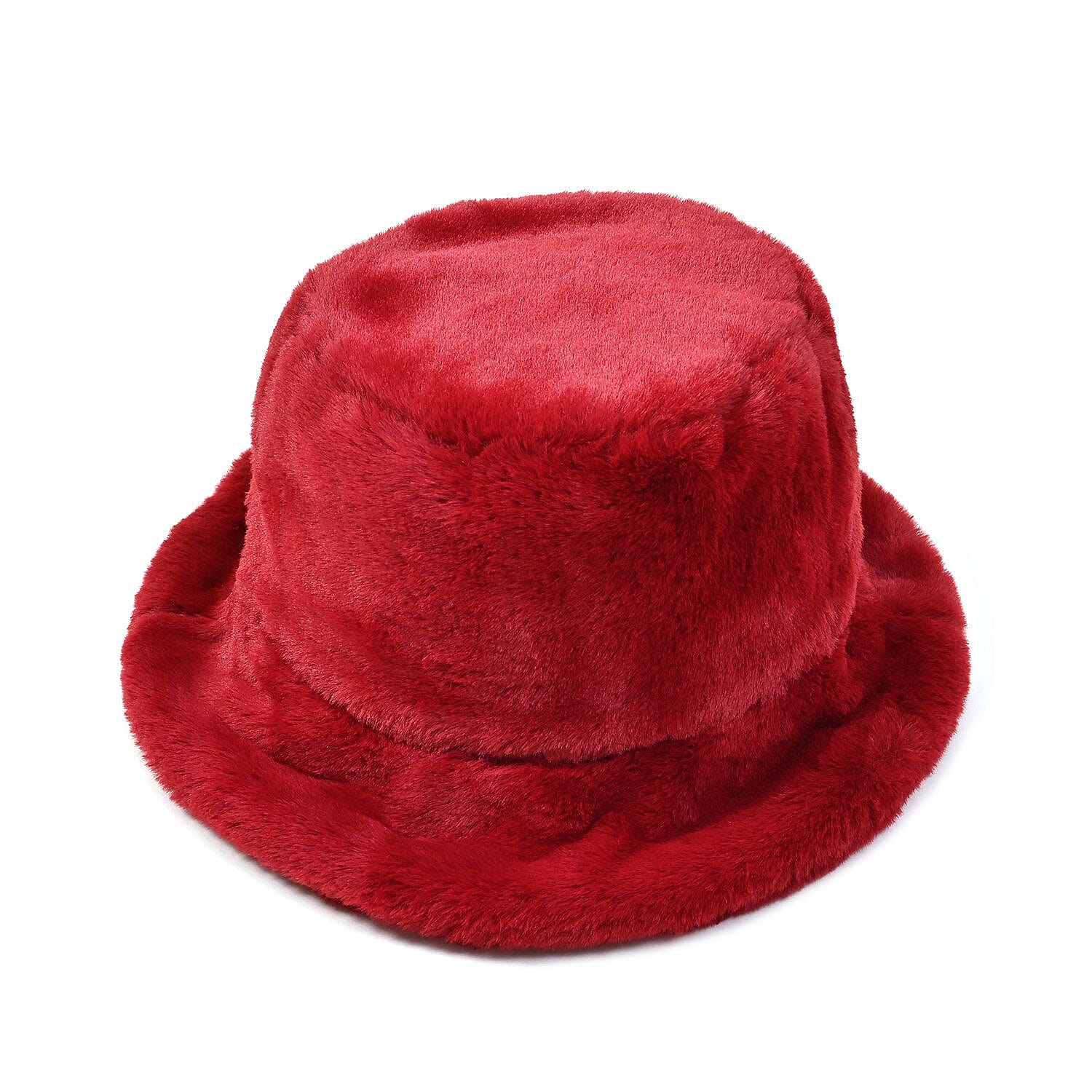 2 Piece Set - Knitted Hat and Scarf - Burgundy