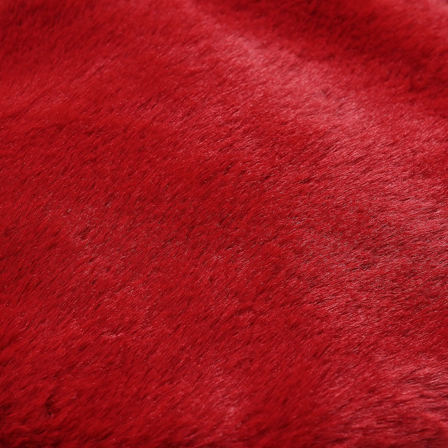 2 Piece Set - Knitted Hat and Scarf - Burgundy