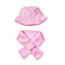 2 Piece Set - Faux Fur Hat and Scarf - Pink