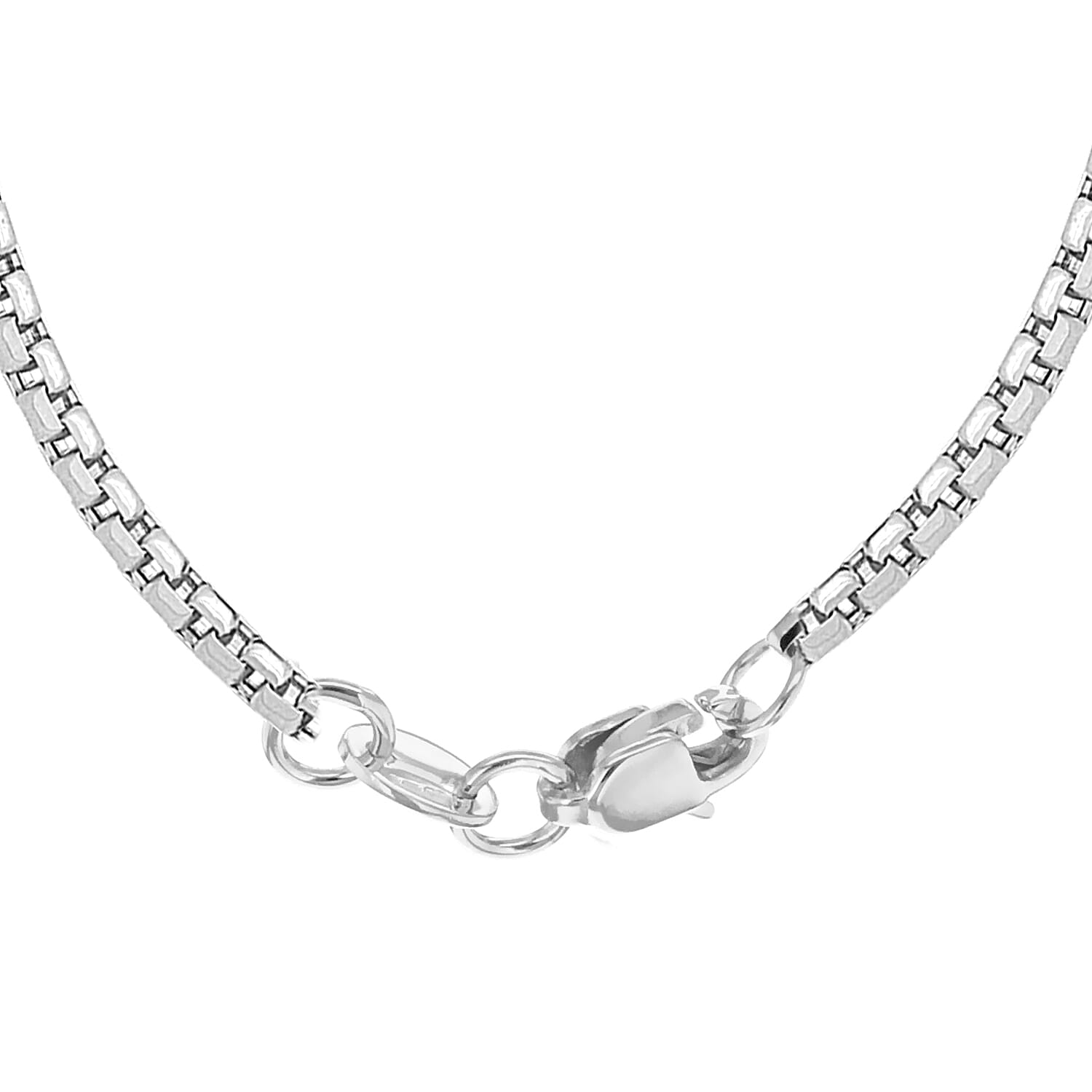 9K White Gold  Chain (Size - 18),  Gold Wt. 3.2 Gms