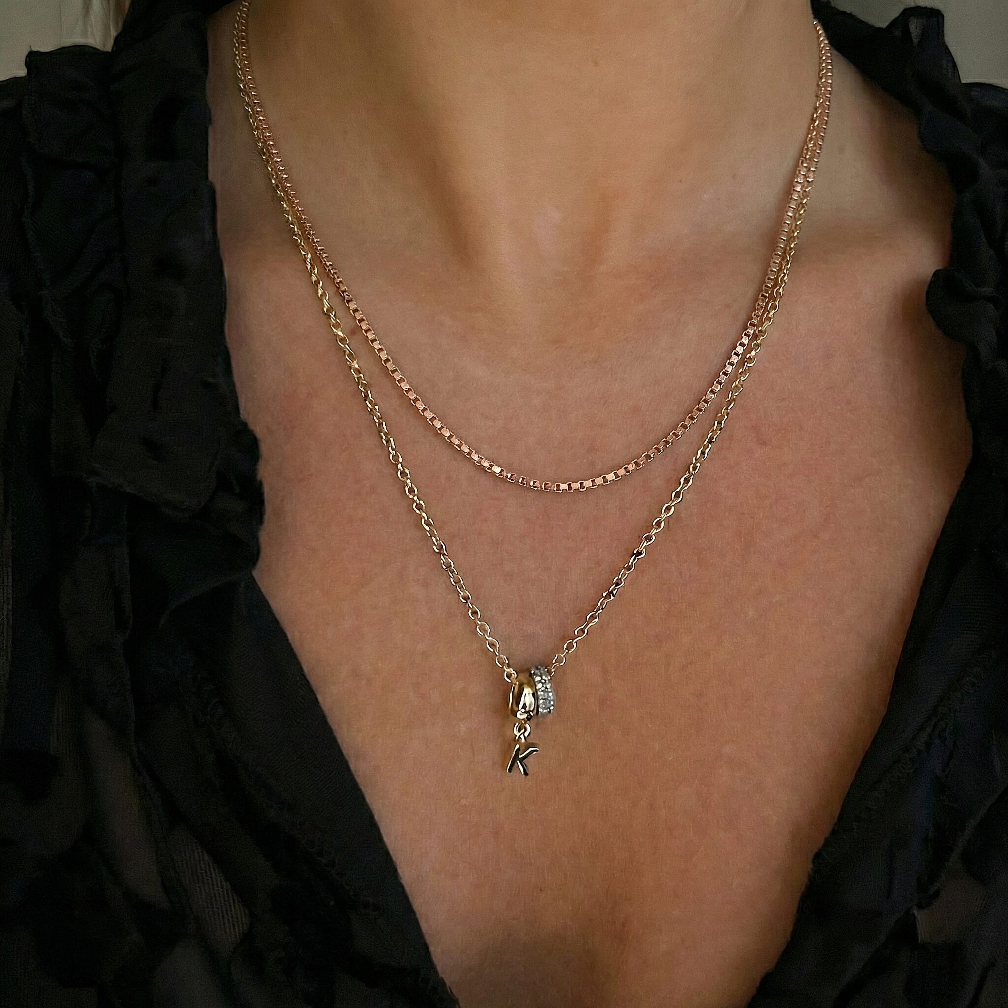 9K Rose Gold  Chain (Size - 18),  Gold Wt. 3.2 Gms