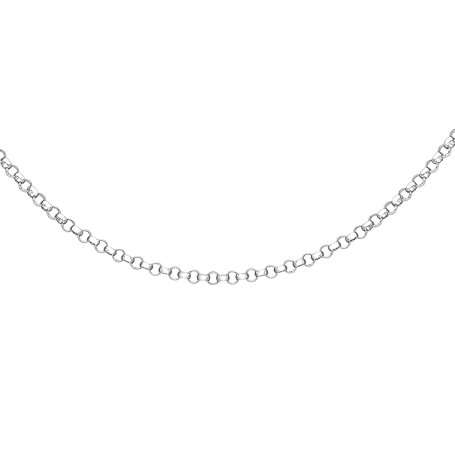 9K White Gold  Chain (Size - 24),  Gold Wt. 3.7 Gms
