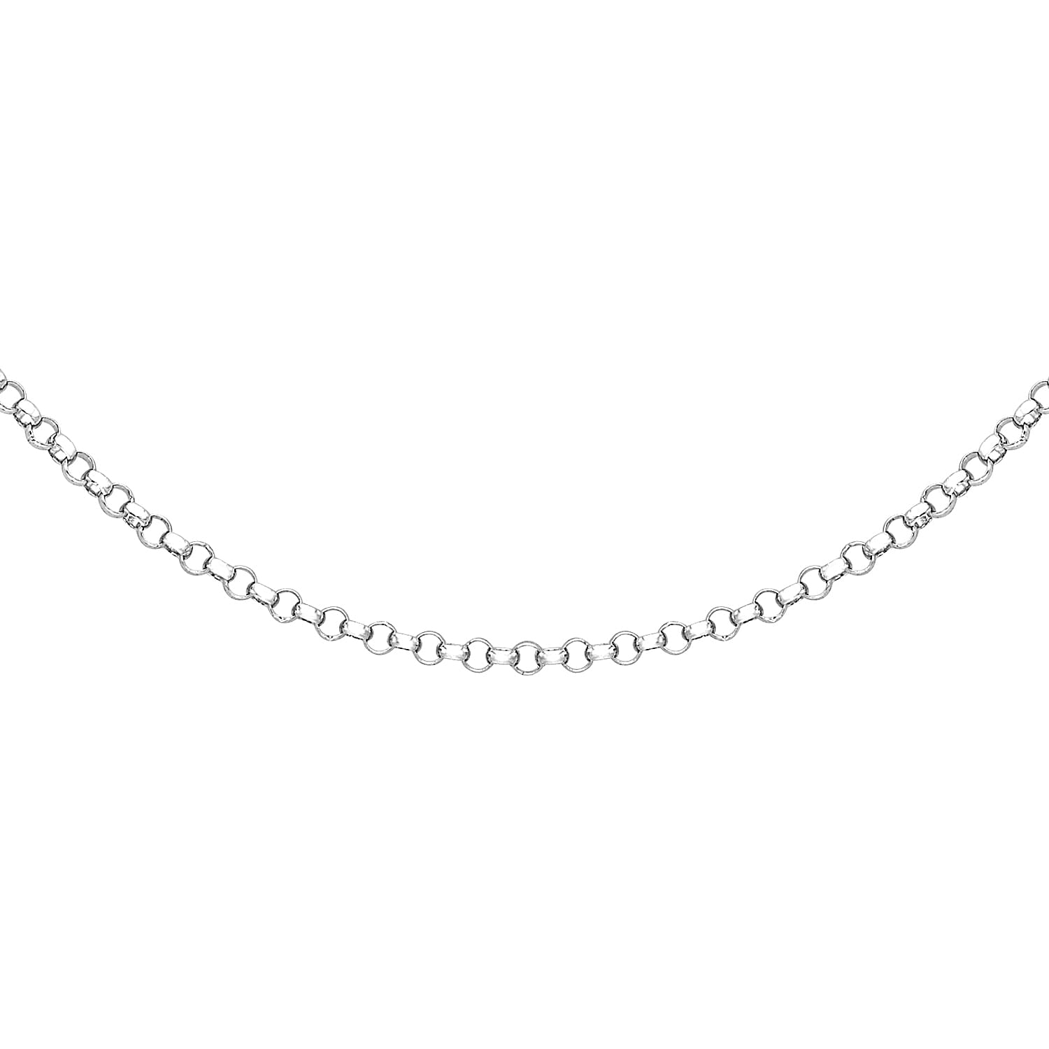 9K White Gold  Chain (Size - 24),  Gold Wt. 3.7 Gms