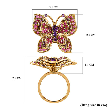 24 kt Gold Vermeil Big Butterfly Ring (Pre-order)