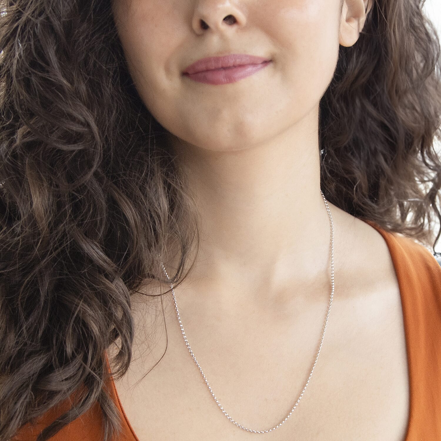 9K White Gold  Chain (Size - 20),  Gold Wt. 3.1 Gms