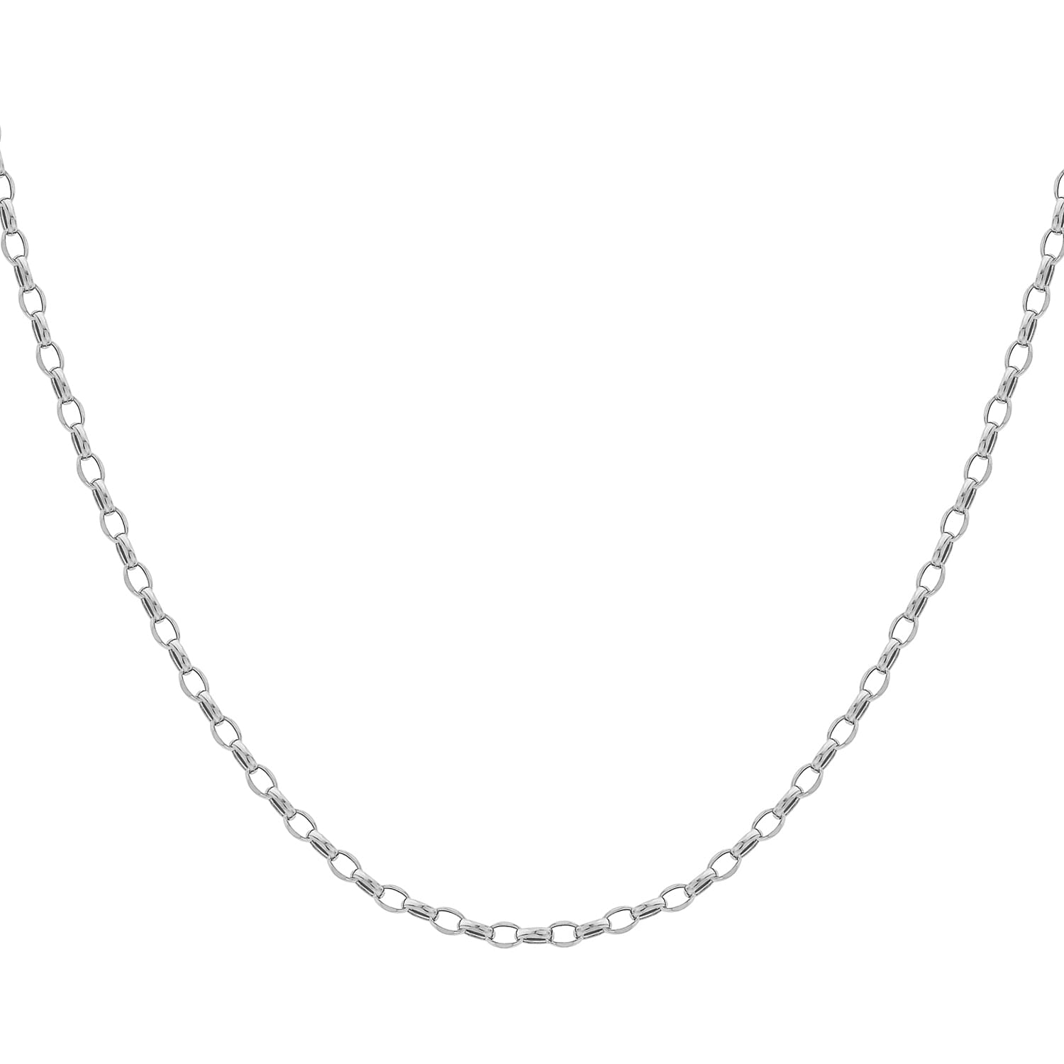 9K White Gold  Chain (Size - 16),  Gold Wt. 2.9 Gms