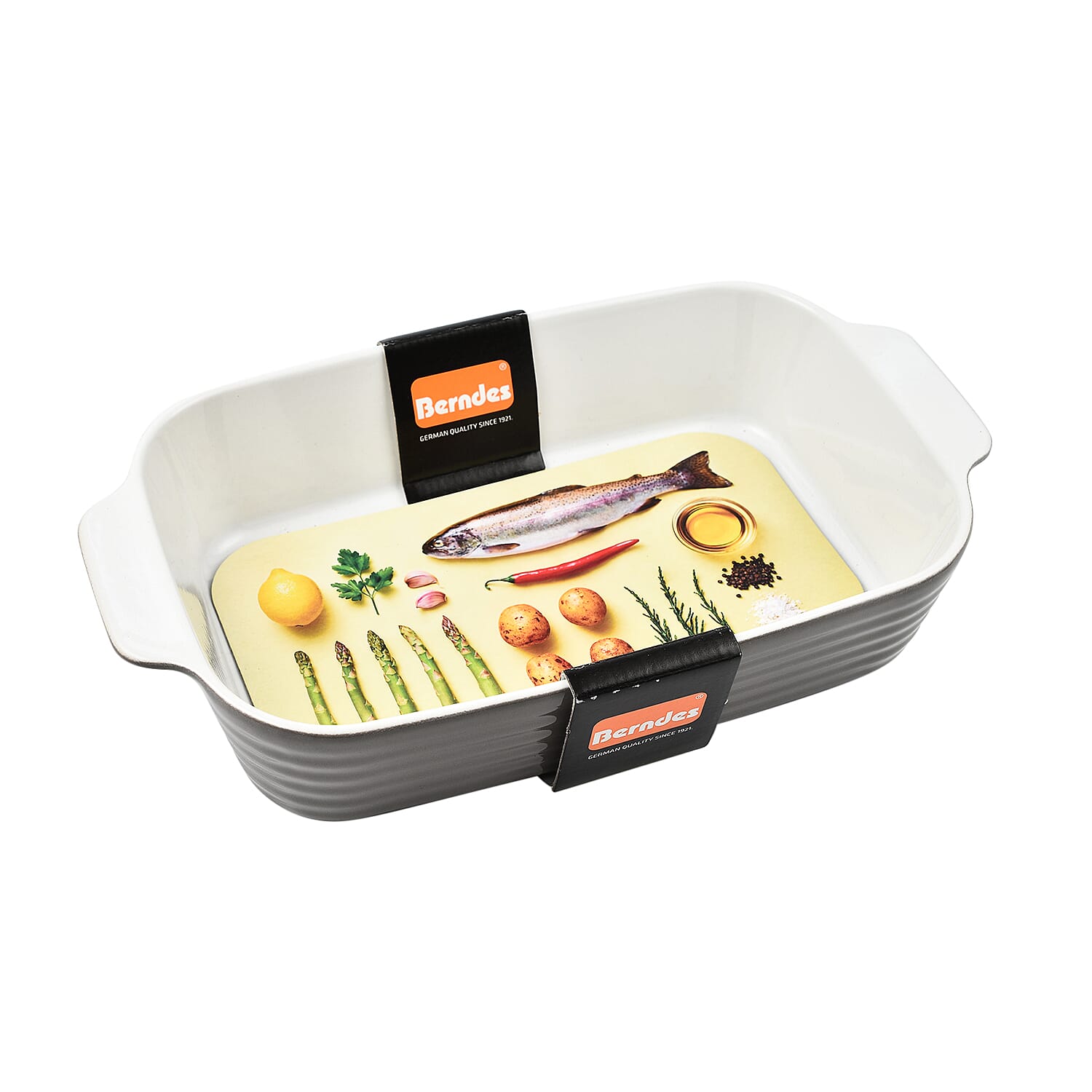 Berndes Roasting Dish (Size 32x19x6 cm) - Grey & White