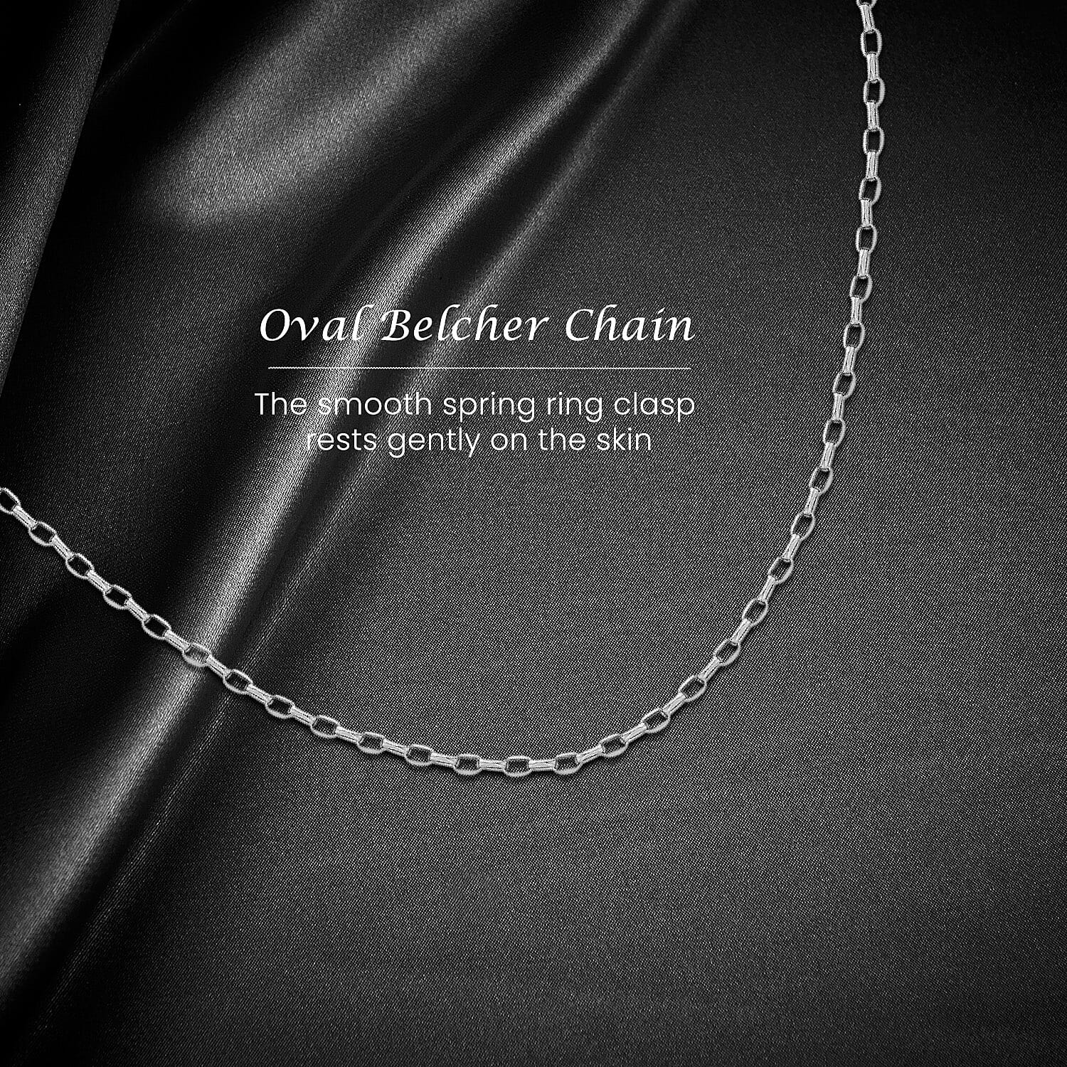 9K White Gold  Chain (Size - 24),  Gold Wt. 1.7 Gms