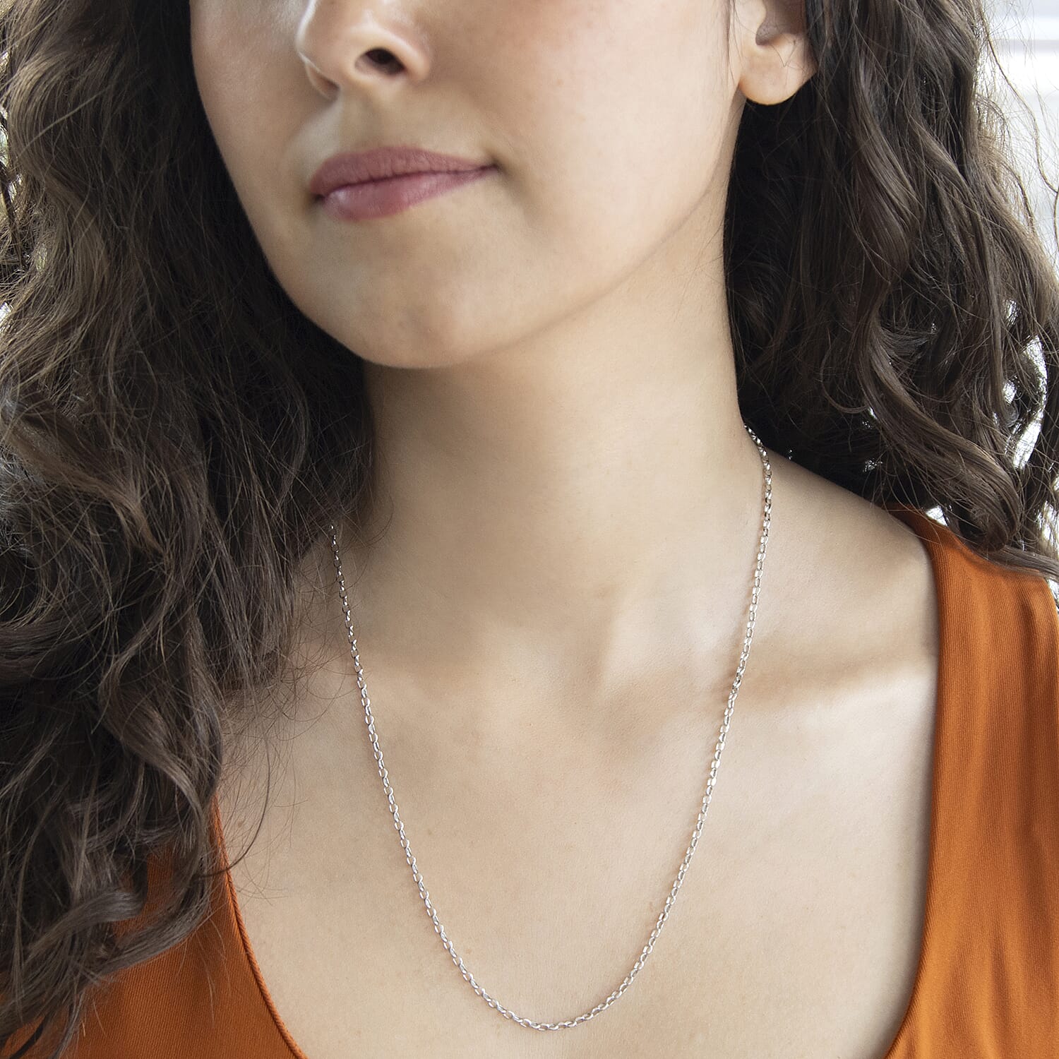 9K White Gold  Chain (Size - 20),  Gold Wt. 1.4 Gms