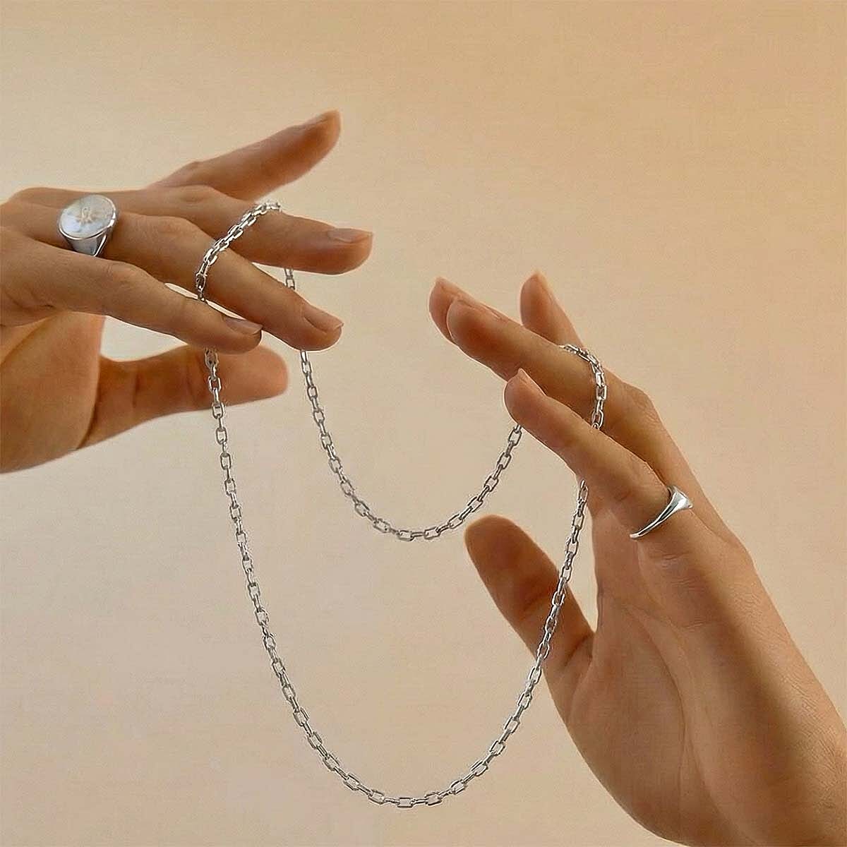 9K White Gold  Chain (Size - 20),  Gold Wt. 1.4 Gms