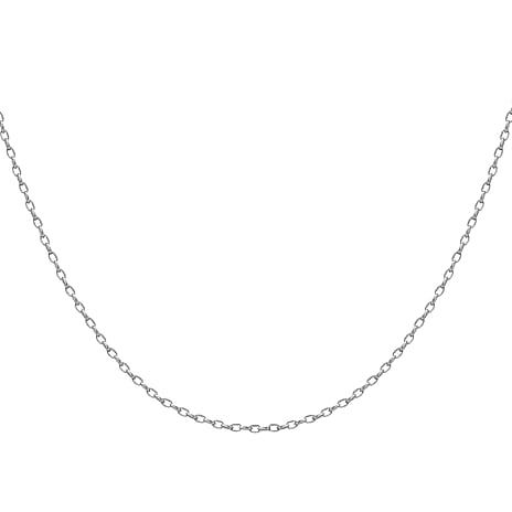 9K White Gold  Chain (Size - 18),  Gold Wt. 18 Gms