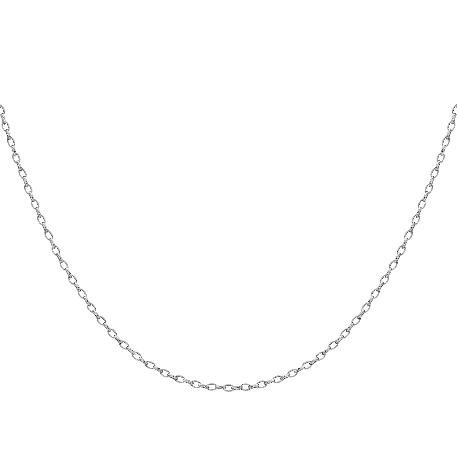 9K White Gold  Chain (Size - 16),  Gold Wt. 1.1 Gms