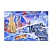 Light up Canvas - Christmas Tree - Steam Train  - Requires 2xAA Battery (Not Inc.) - 60cm x 40cm
