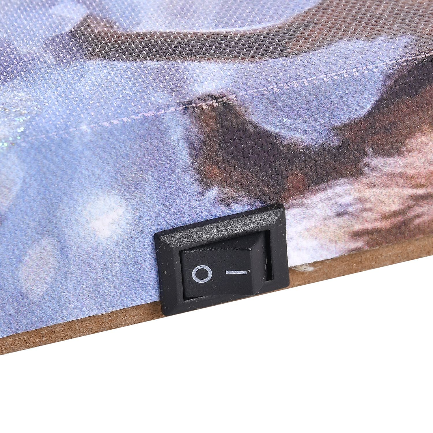 Energy Efficient LED Lighted Canvas  Wall Decor Printing Snowman & Deers Scene 2xAA Battery (Not Inc.)