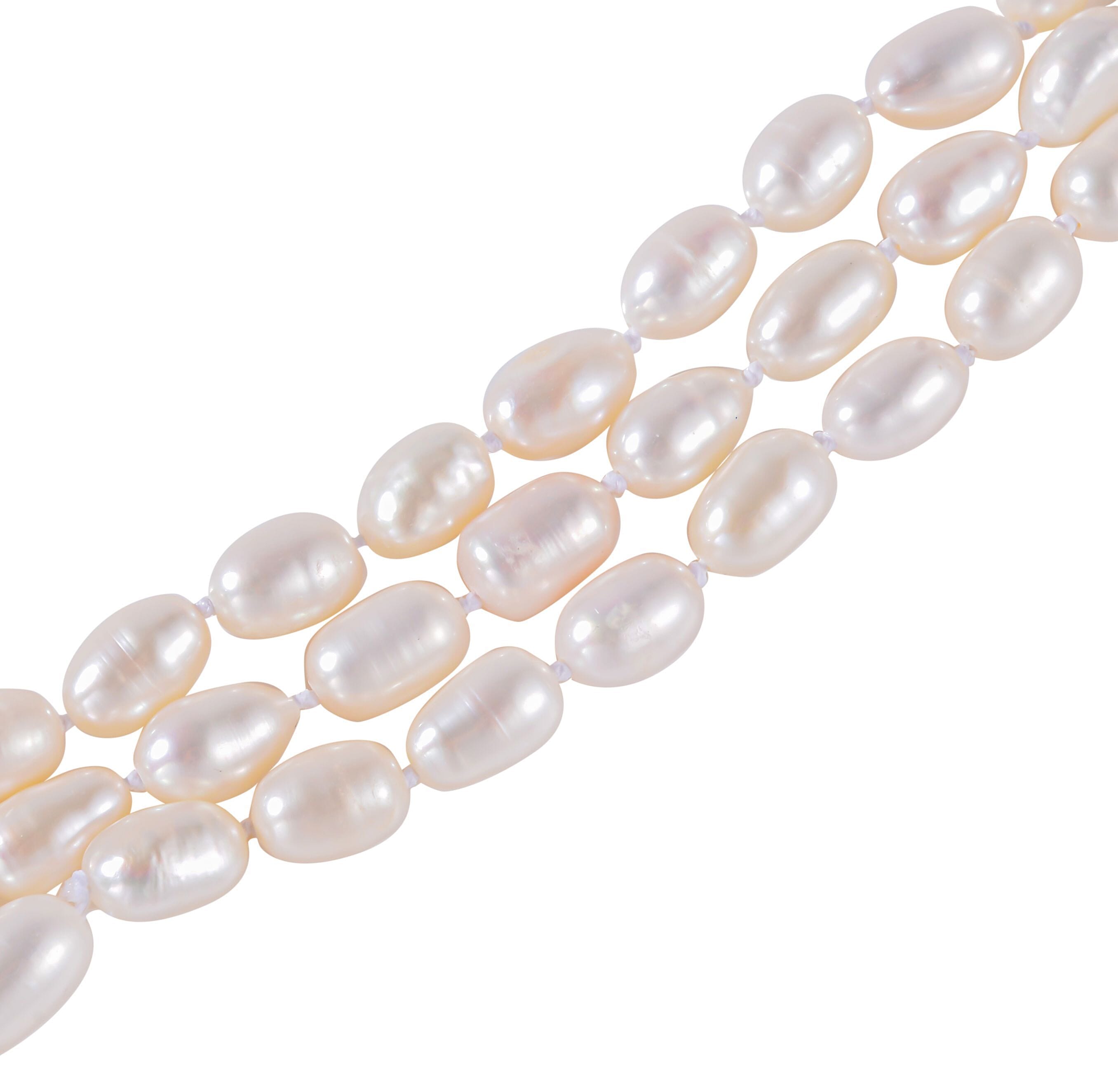 Legacy Pearls Collection - High Lustre White Pearl 60 Inch Necklace