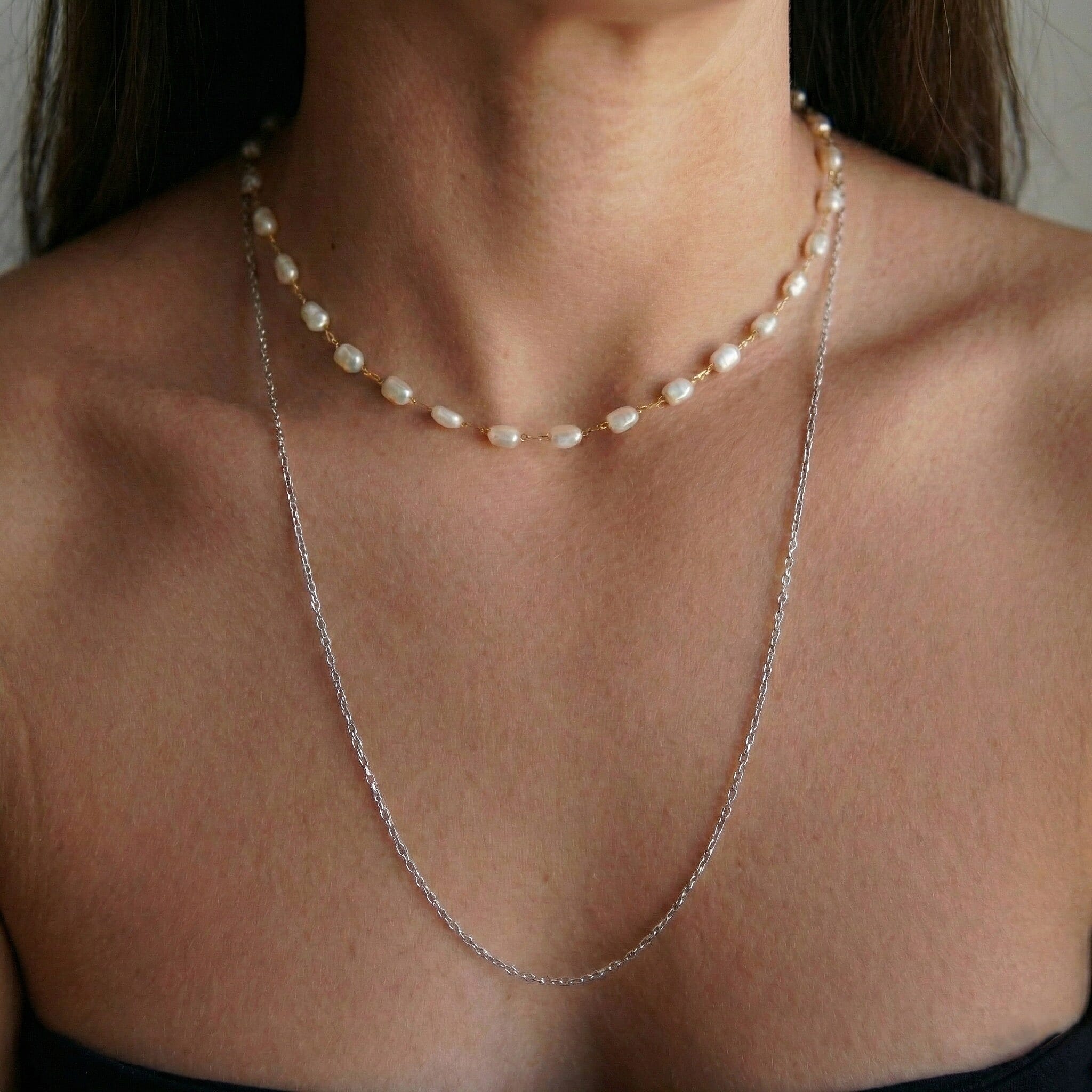 9K White Gold  Chain (Size - 22),  Gold Wt. 2.2 Gms