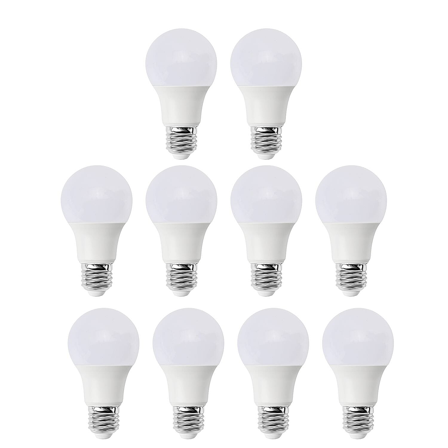 Value Bundle - Set of 10 E27 Energy Efficient 7W LED Bulbs (Screw) - Warm White