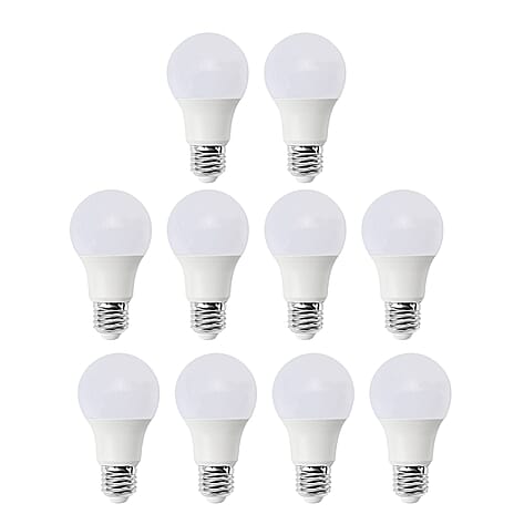 Value Bundle - Set of 10 E27 Energy Efficient 9W LED Bulbs (Screw) - Warm White