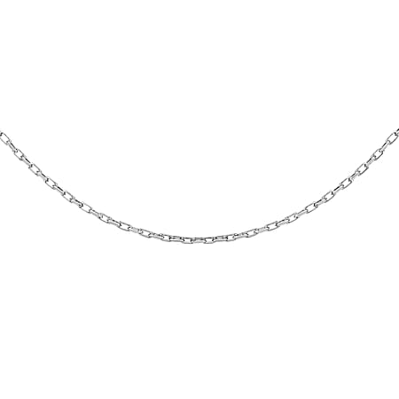 1.4mm Diamond Cut Belcher Chain 16 Inch in 9K White Gold