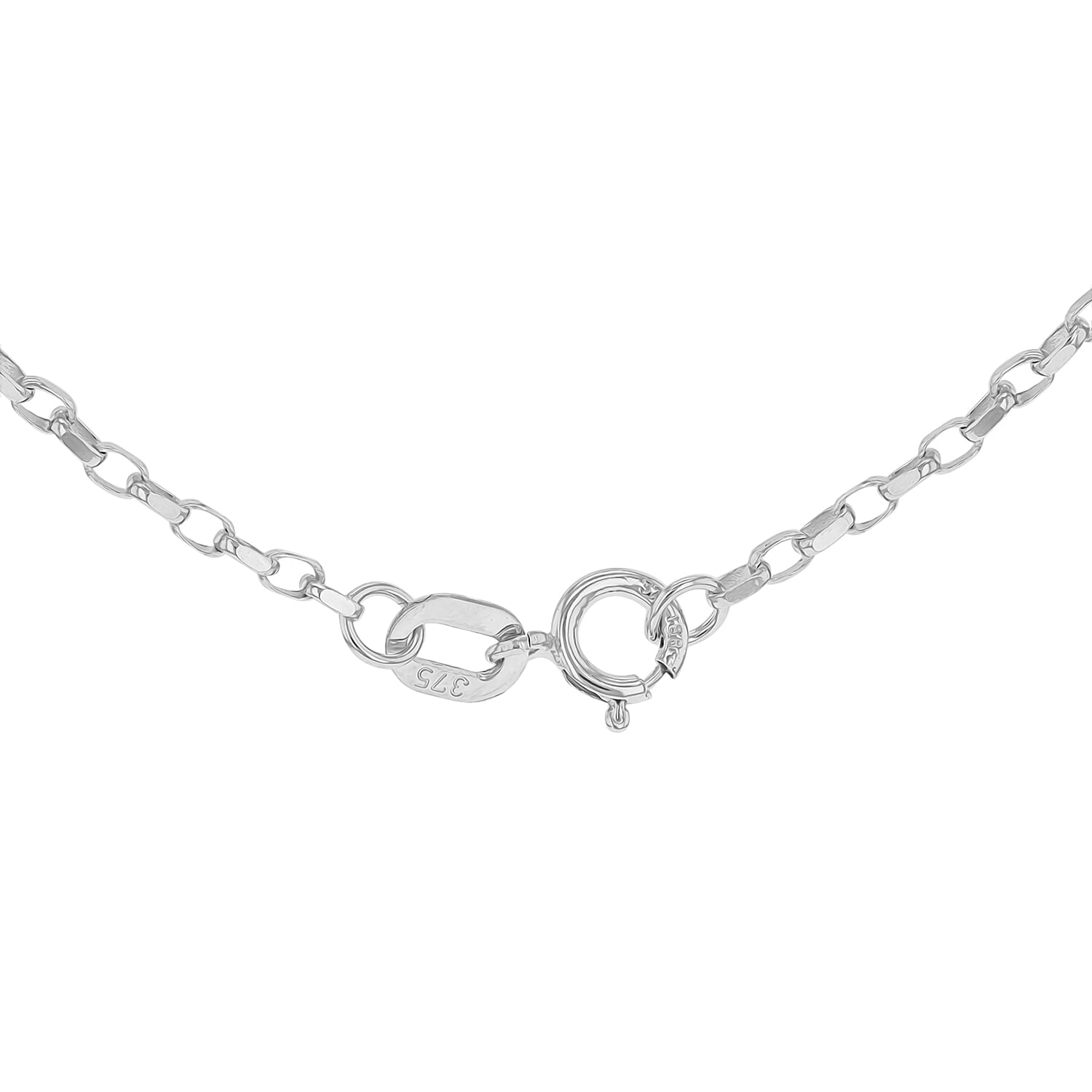 9K White Gold  Chain (Size - 16),  Gold Wt. 1.6 Gms
