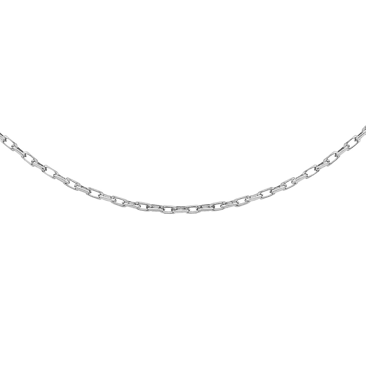 9K White Gold  Chain (Size - 16),  Gold Wt. 1.6 Gms