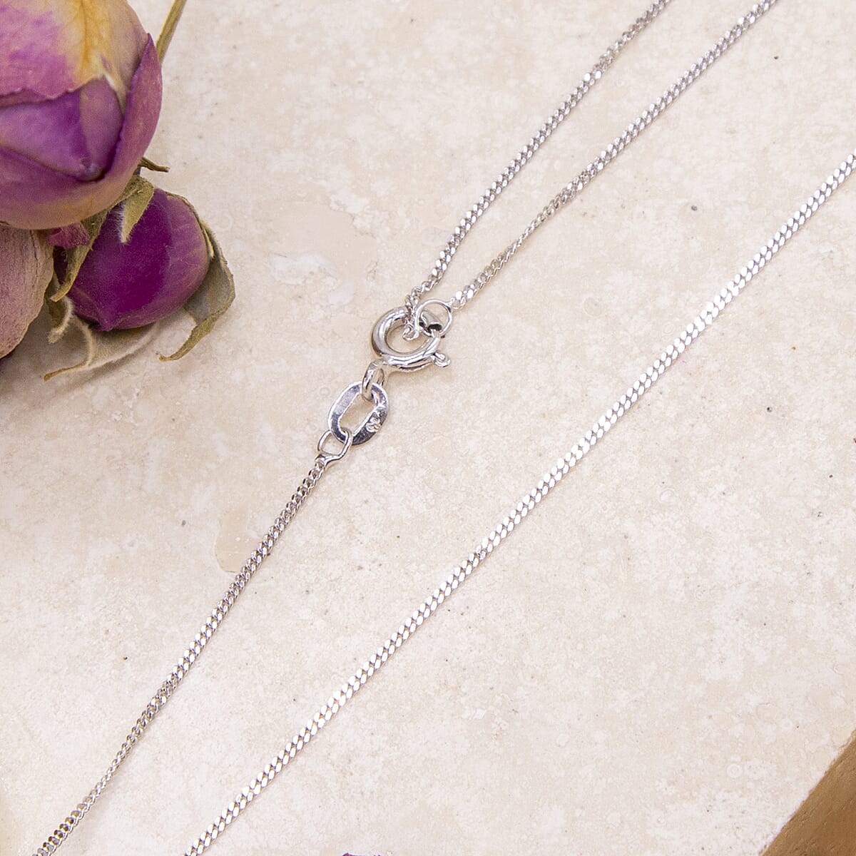 9K White Gold  Chain (Size - 18),  Gold Wt. 1.4 Gms