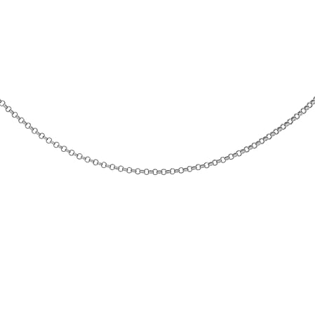 1.2mm Round Belcher Chain 18 Inch in 9K White Gold 1.2mm Round Belcher Chain 18 Inch in 9K White Gold