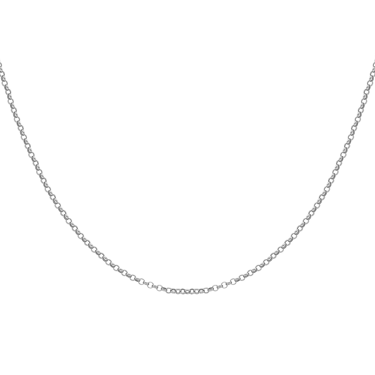 9K White Gold  Chain (Size - 18),  Gold Wt. 1.5 Gms