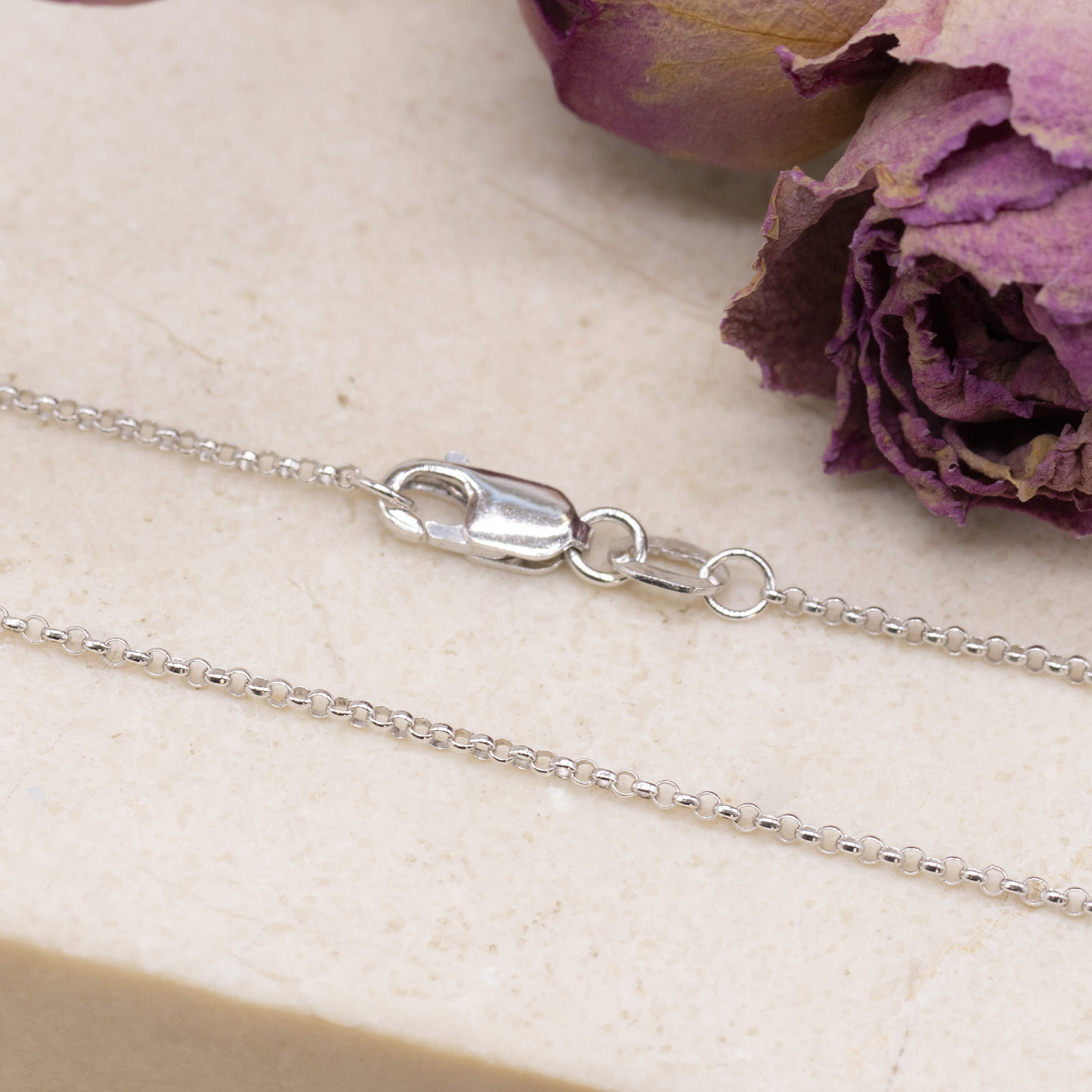 9K White Gold  Chain (Size - 18),  Gold Wt. 1.5 Gms