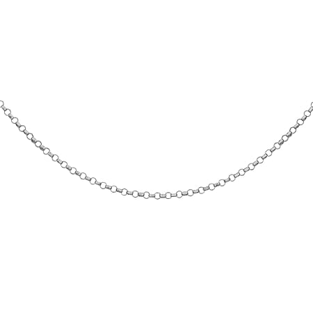 Round Belcher Chain 20 Inch in 9K White Gold Round Belcher Chain 20 Inch in 9K White Gold