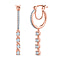 Moissanite Hoop Earrings in Platinum Overlay Sterling Silver 1.26 Ct, Silver Wt 5.31 GM