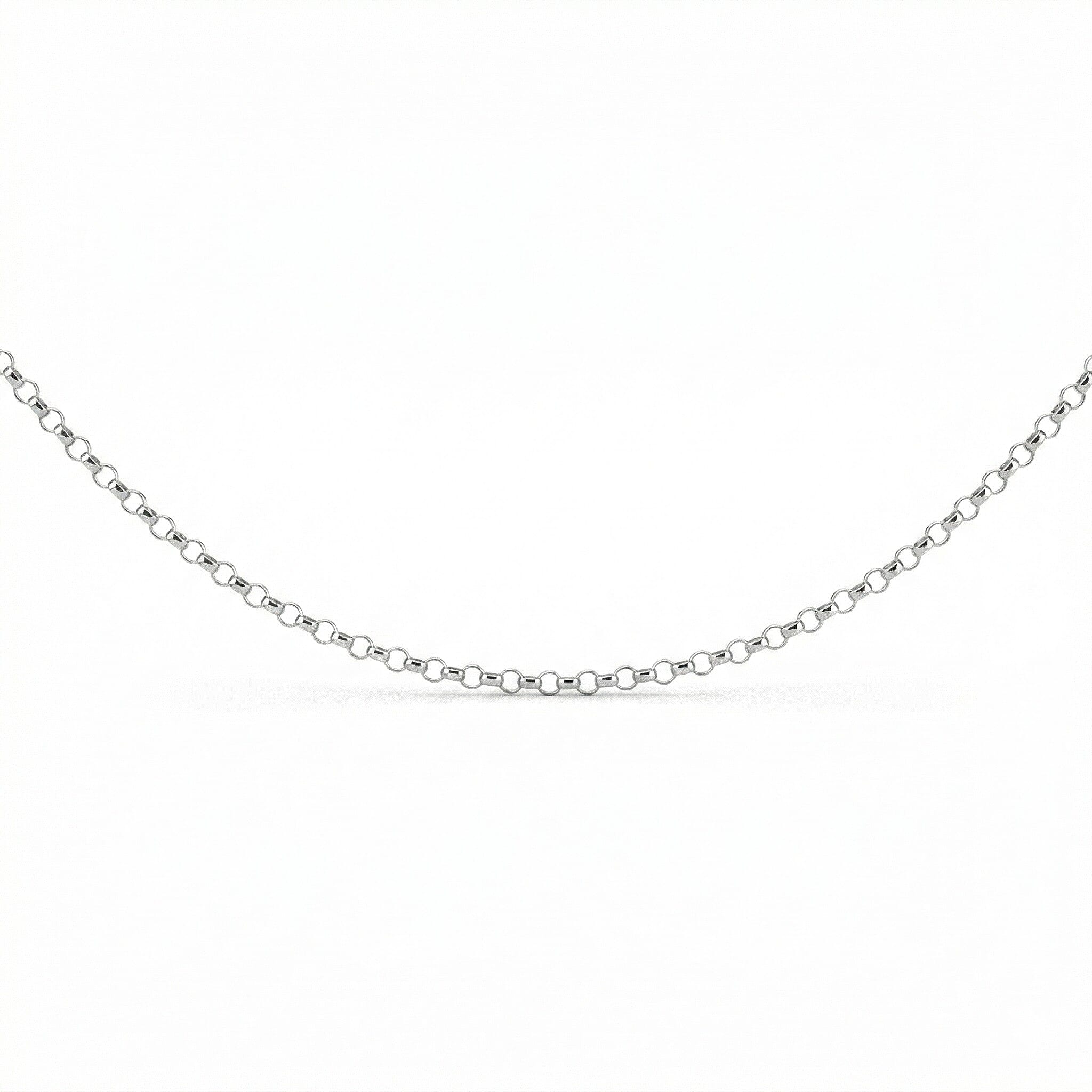 9K White Gold  Chain (Size - 18),  Gold Wt. 1.1 Gms