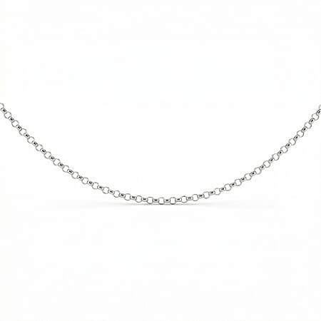 Round Belcher Chain 18 Inch in 9K White Gold
