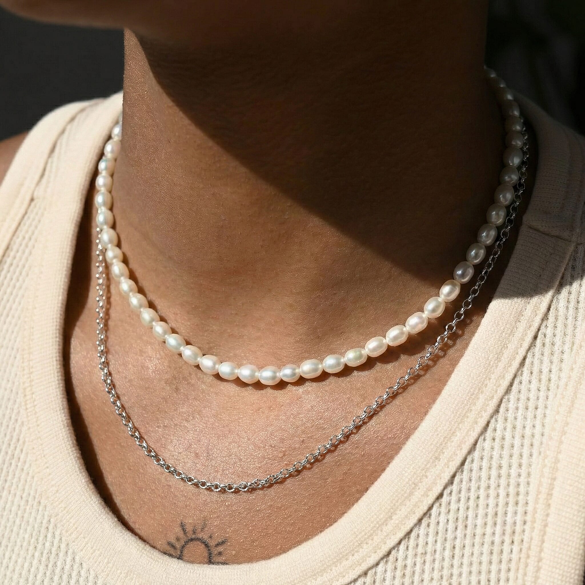 9K White Gold  Chain (Size - 18),  Gold Wt. 1.1 Gms