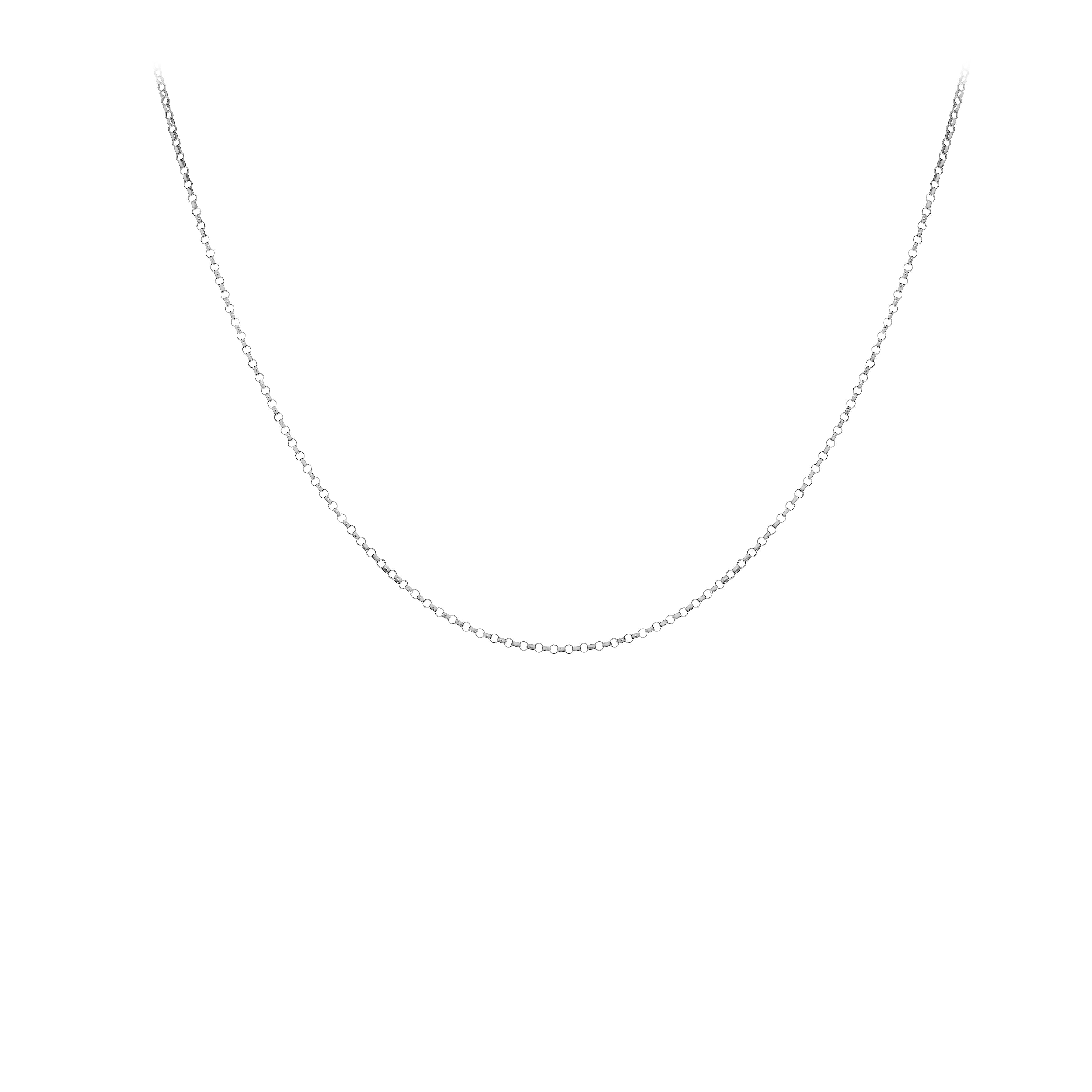 9K White Gold  Chain (Size - 16),  Gold Wt. 0.94 Gms
