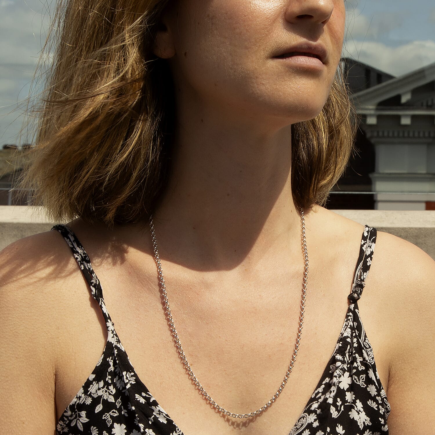 9K White Gold Chain (Size - 24), Gold Wt. 5.7 Gms 9K White Gold Chain (Size - 24), Gold Wt. 5.7 Gms