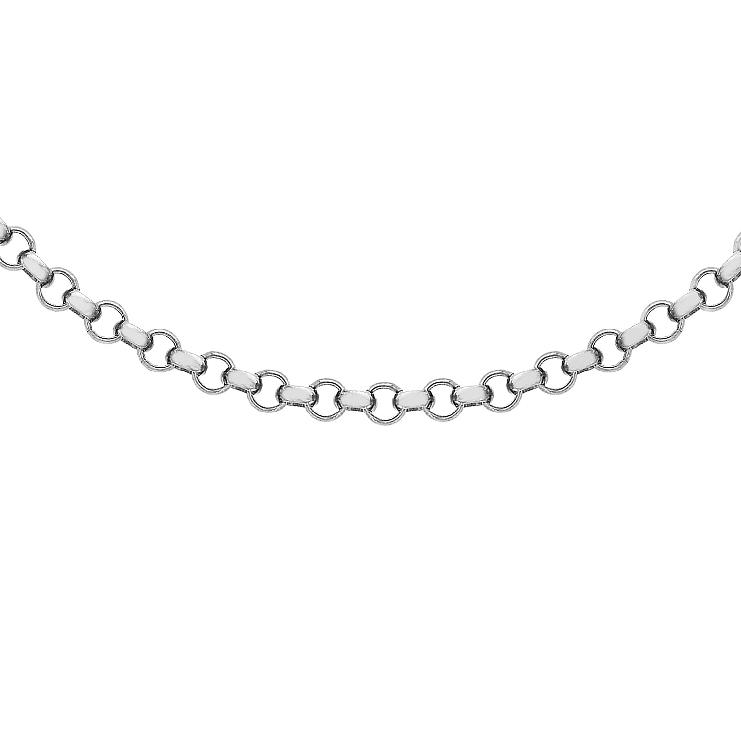 9K White Gold Chain (Size - 24), Gold Wt. 5.7 Gms 9K White Gold Chain (Size - 24), Gold Wt. 5.7 Gms