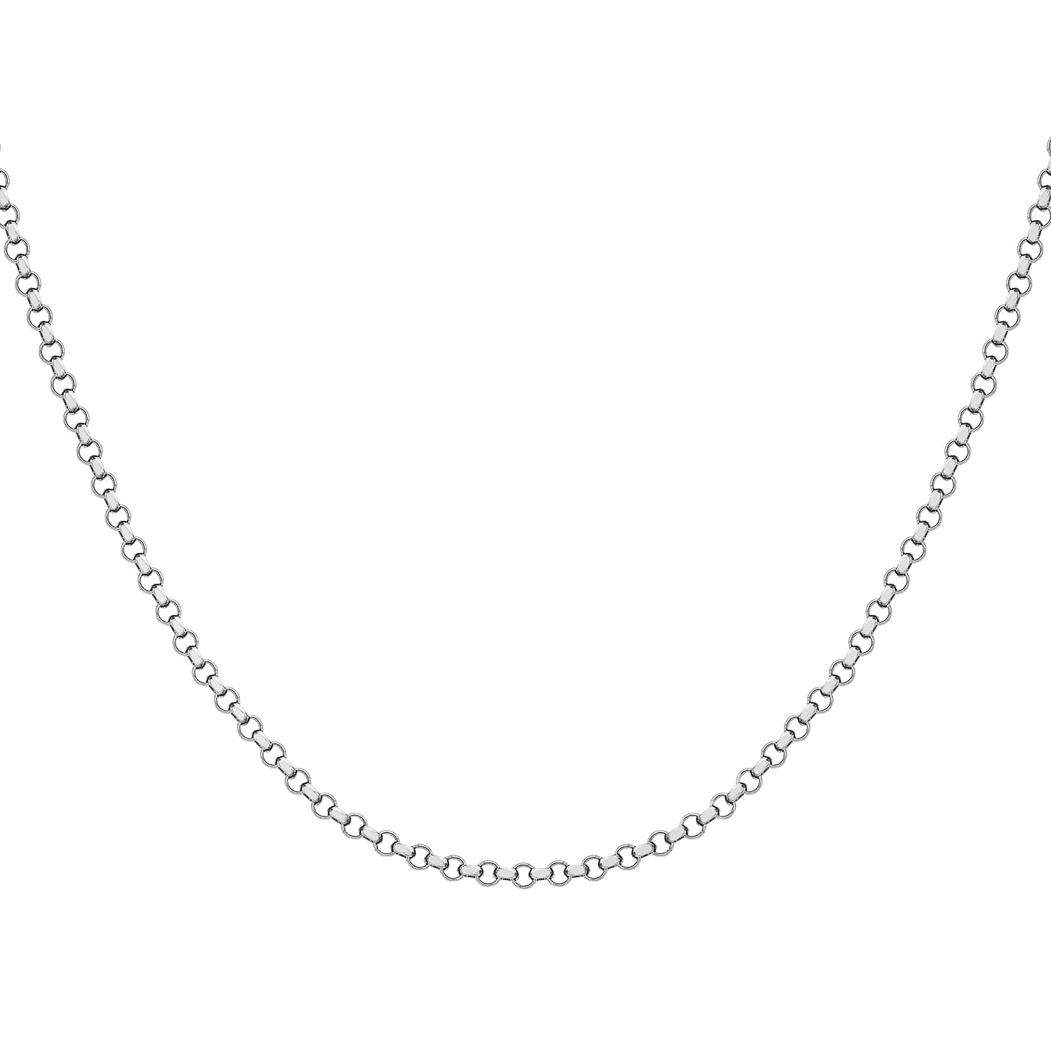 9K White Gold  Chain (Size - 20),  Gold Wt. 4.8 Gms