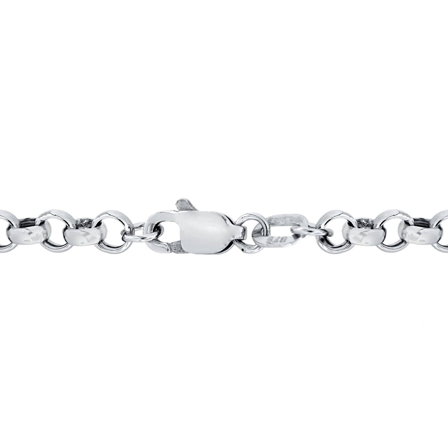 9K White Gold  Chain (Size - 20),  Gold Wt. 4.8 Gms