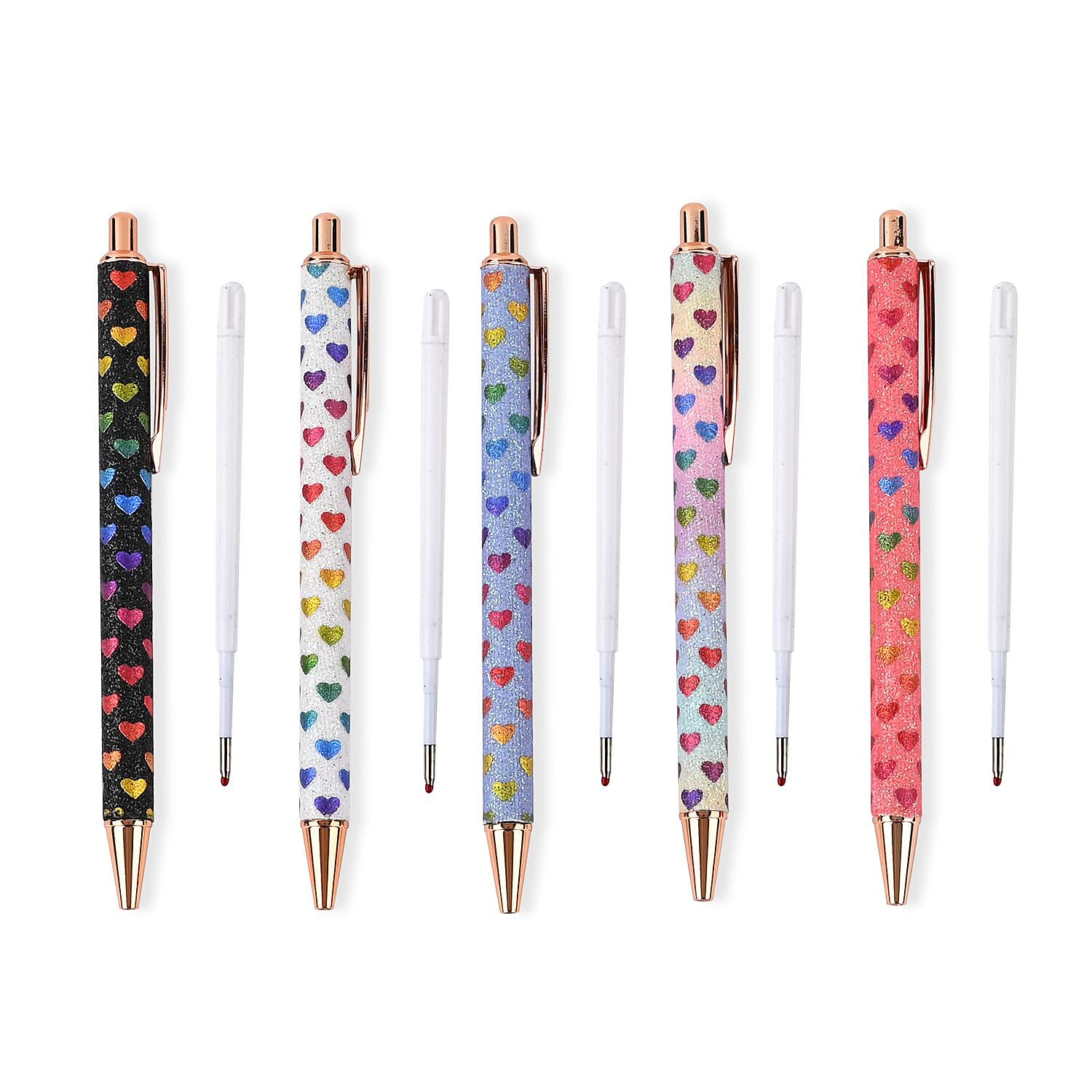  Set of 5 Pens with 5 pcs Replacement Ink
