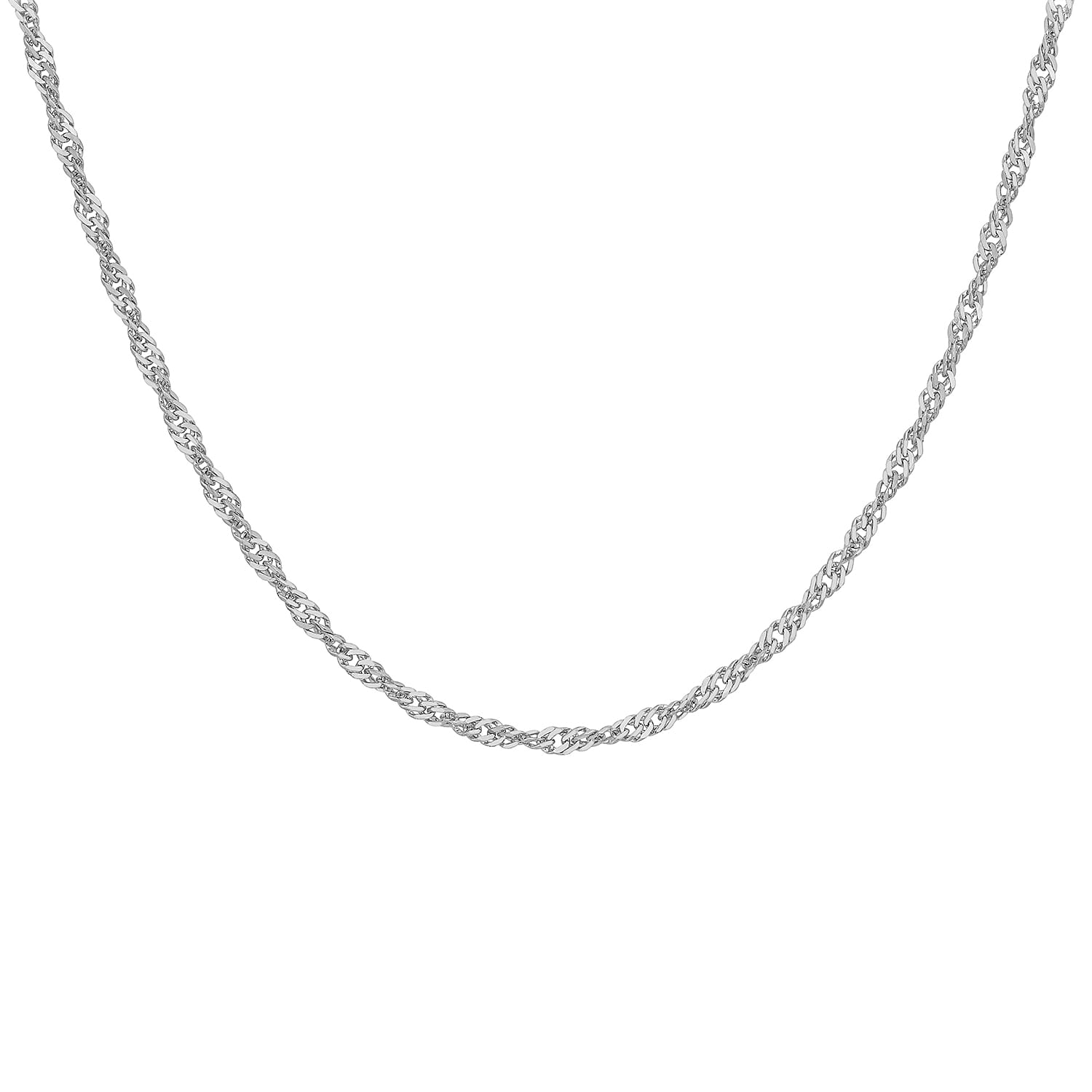 9K White Gold  Chain (Size - 18),  Gold Wt. 3.6 Gms