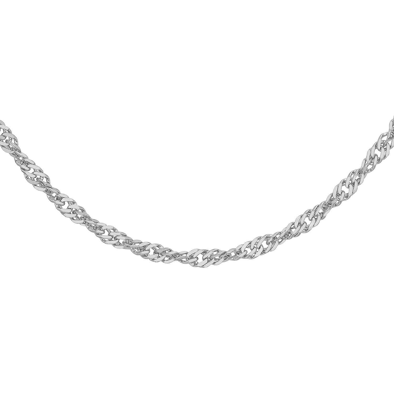 9K White Gold  Chain (Size - 18),  Gold Wt. 3.6 Gms