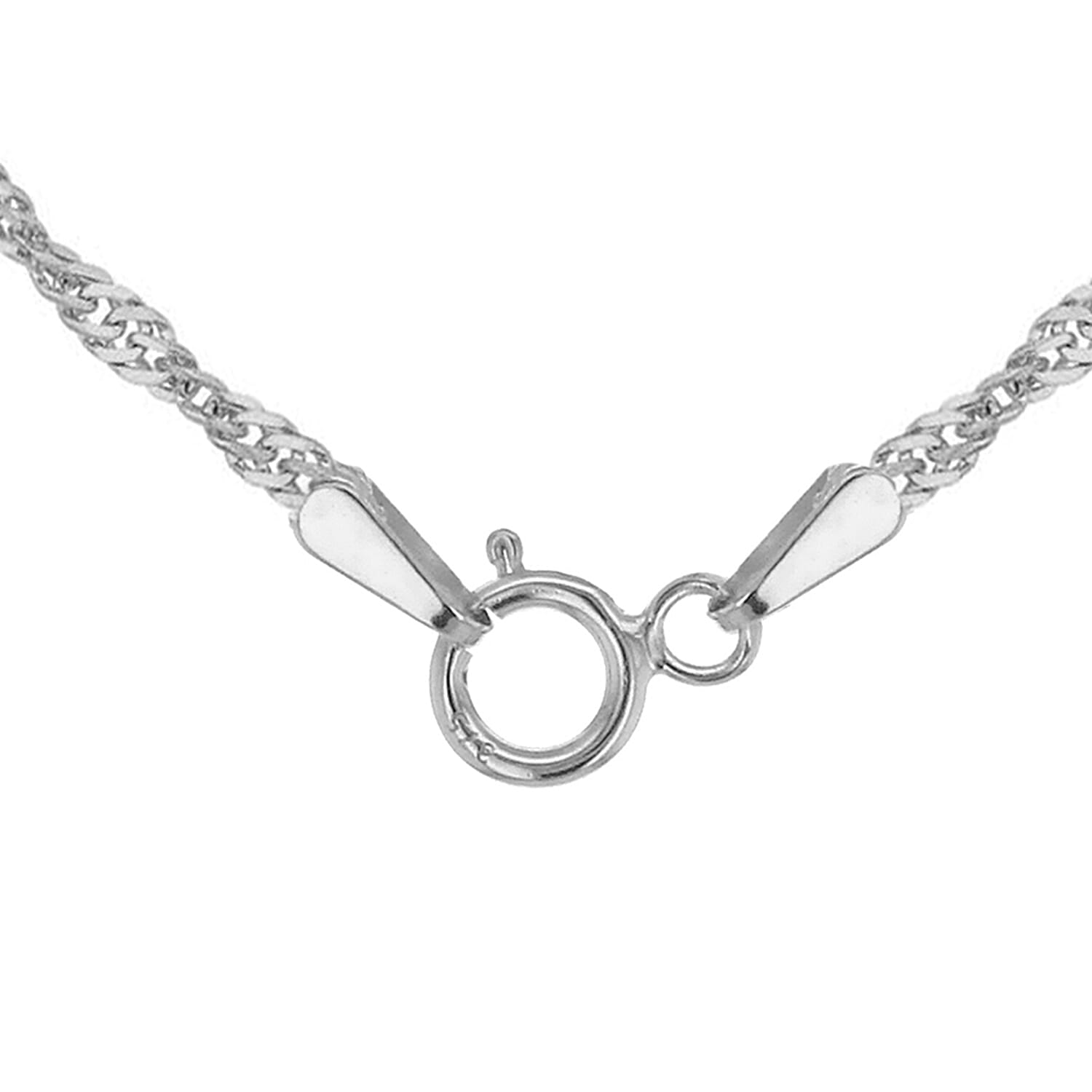 9K White Gold  Chain (Size - 18),  Gold Wt. 3.6 Gms