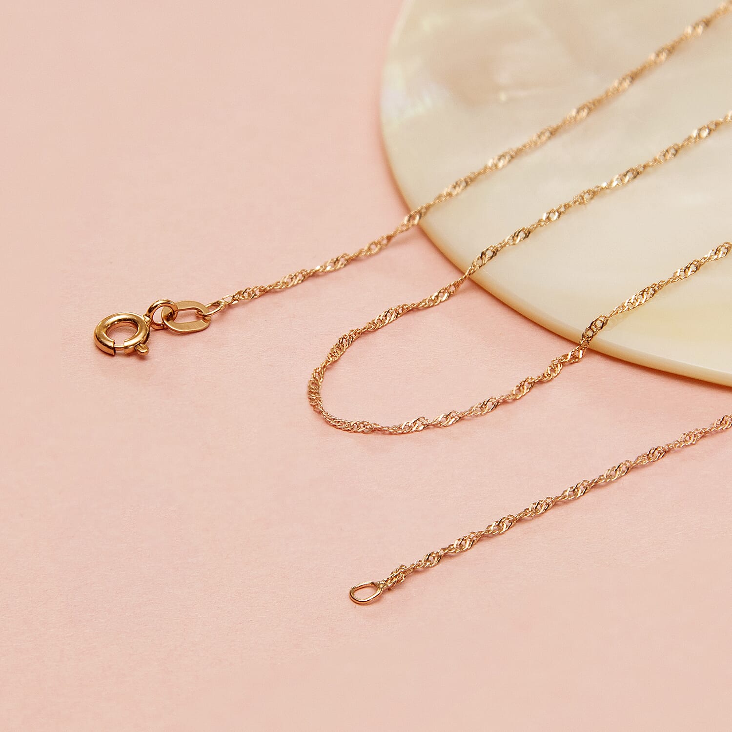 9K Rose Gold  Chain (Size - 24),  Gold Wt. 1.2 Gms