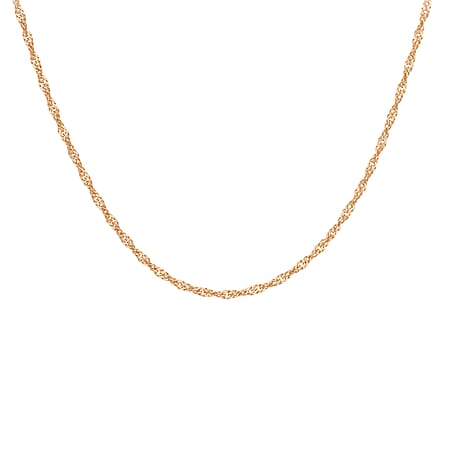 Twist Curb 18 Inch in 9K Rose Gold