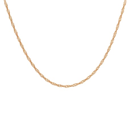 9K Rose Gold  Chain (Size - 18),  Gold Wt. 0.92 Gms