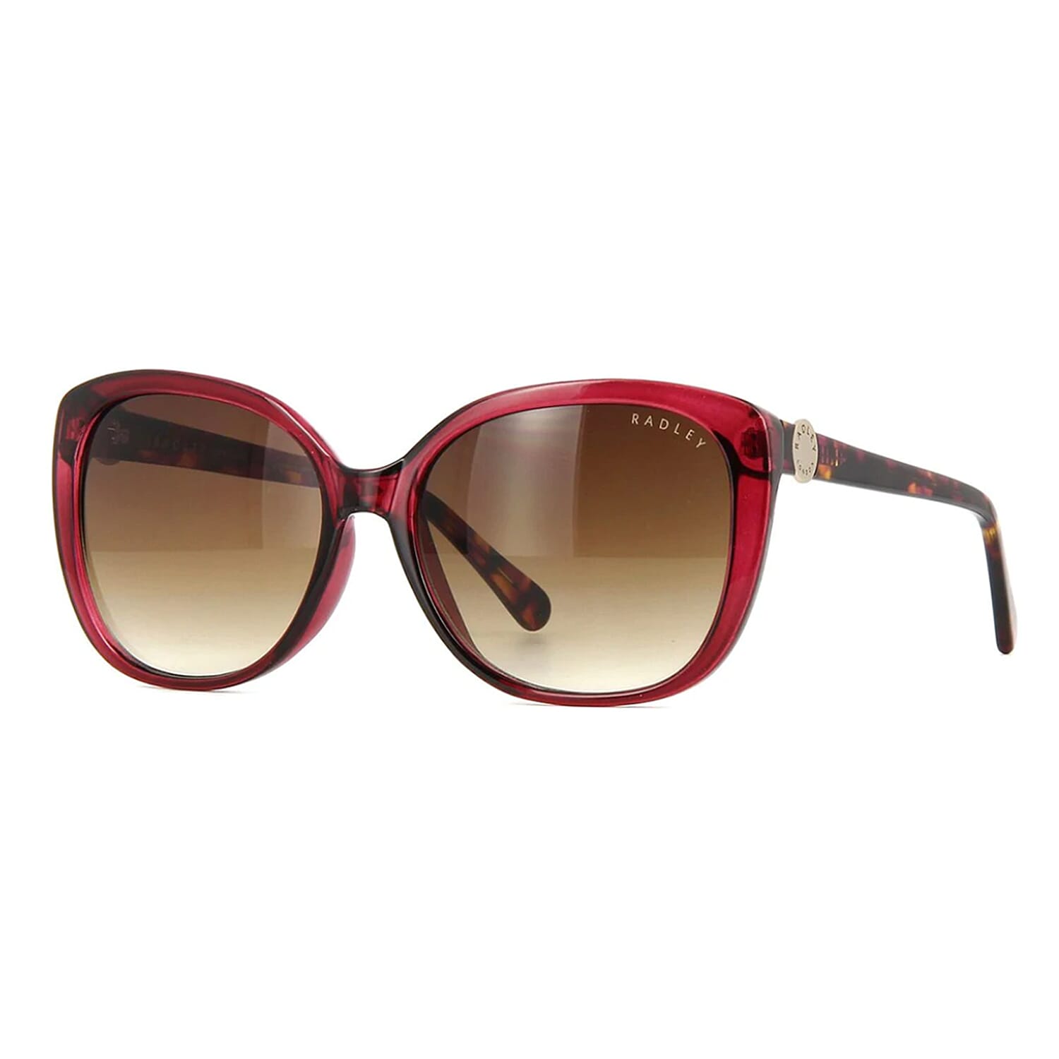 Radley Womens Square Over Sized Metal Trim Sunglasses - Red